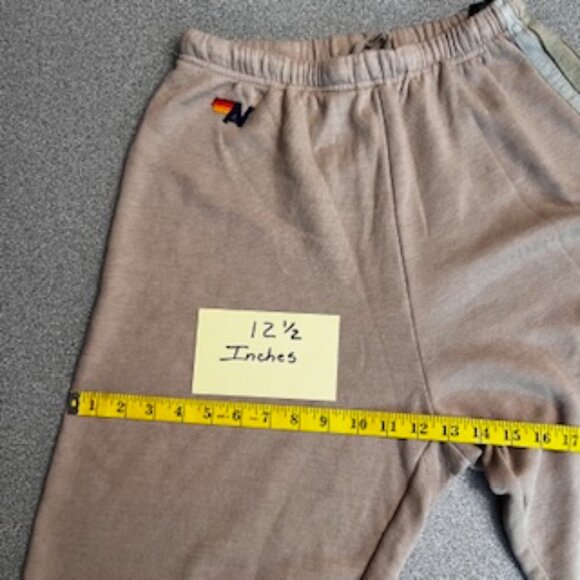 Aviator Nation 5 STRIPE SWEATPANTS in SAND // Tan //Green - Picture 9 of 9